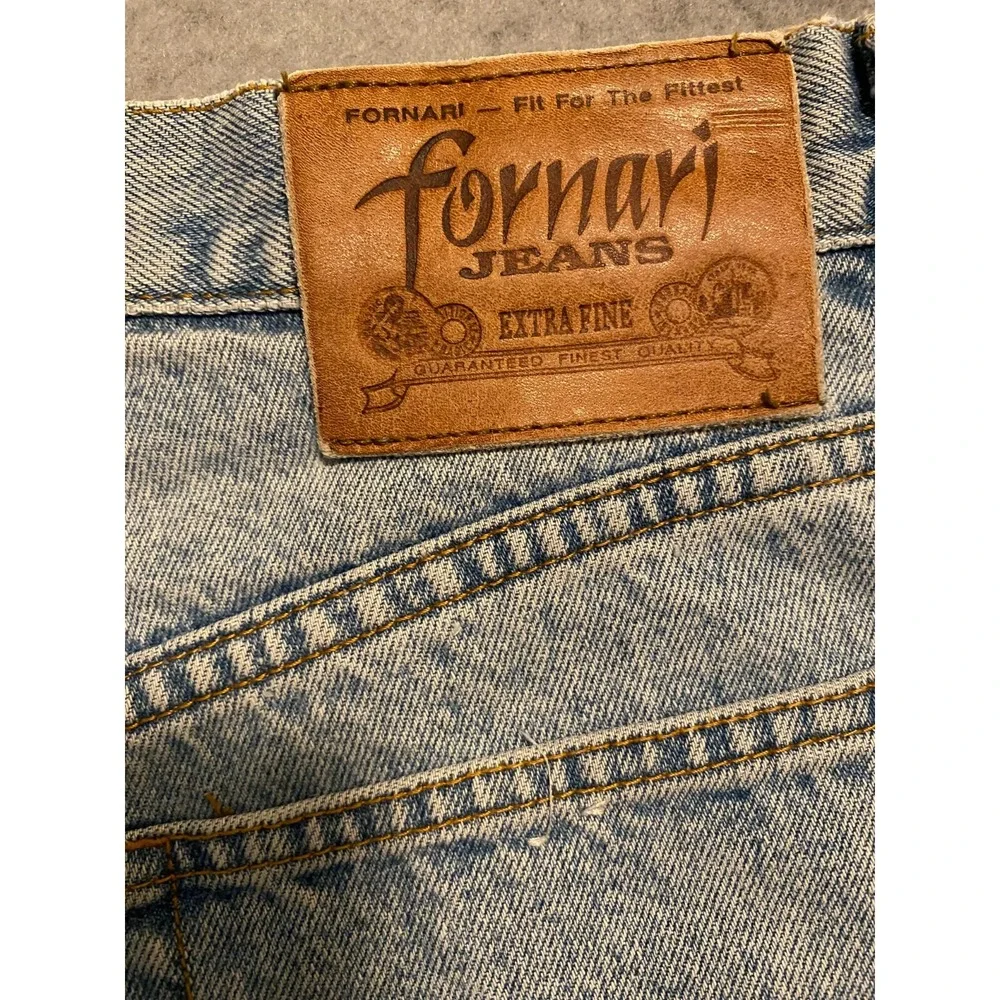 Vintage Fornari Jeans Womens 28 Blue Light Wash Denim 90s Italian Hi Rise Cotton - Picture 13 of 16